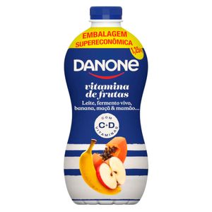 Iogurte Parcialmente Desnatado Danone Vitamina de Frutas Garrafa 1,25Kg Embalagem Supereconômica