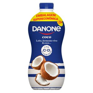 Iogurte Parcialmente Desnatado Danone Coco Garrafa 1.25kg Embalagem Supereconômica