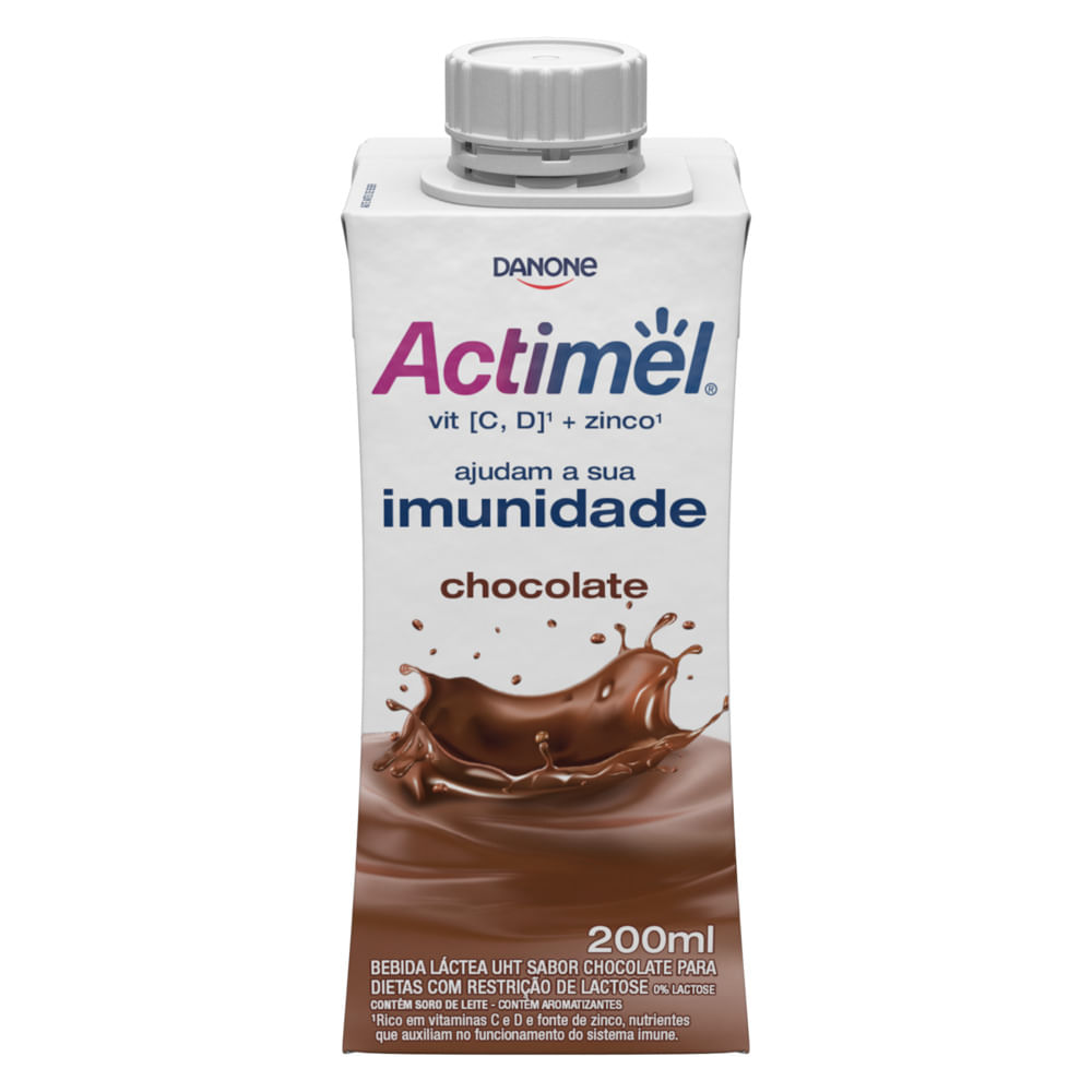 Bebida Láctea Actimel Zero Lactose Chocolate Uht 200ml | Bretas