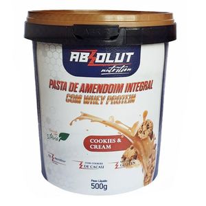 Pasta de Amendoim Absolut Nutrution Gourmet Cookies e Cream 500g