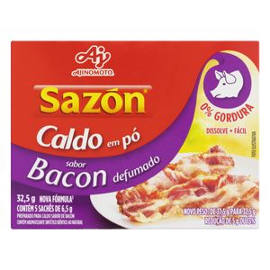 Caldo em Pó Sazon Bacon Defumado 32.5g c/ 5 Unid