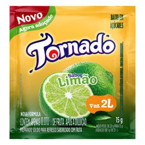 Refresco em Pó Tornado Limão Pacote 15g