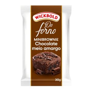 Minibrownie Wickbold do Forno Chocolate Meio Amargo Pacote 30g