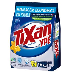 Lava Roupas em Pó Tixan Ypê Concentrado Primavera Sachê 1,6Kg