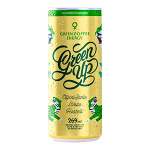 Bebida Green Up Gaseificada Energético Natural Capim-Santo, Limão e Hortelã Lata 269ml