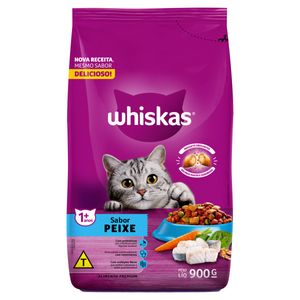 Alimento para Gatos Whiskas Premium Adultos 1+ Peixe 900g