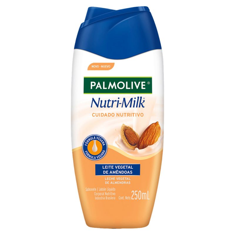 Sabonete Líquido Palmolive Nutri-Milk Cuidado Nutritivo c/ Leite Vegetal de  Amêndoas Frasco 250ml, Sabonete