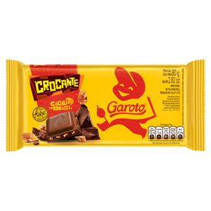 Chocolate em Barra Garoto ao Leite Crocante 80g