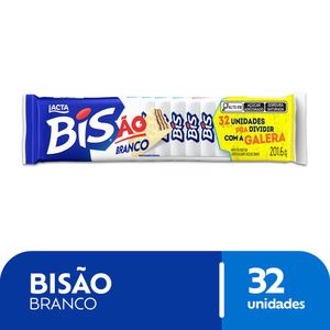 Wafer Lacta Bisão Cobertura de Chocolate Branco 201,6g