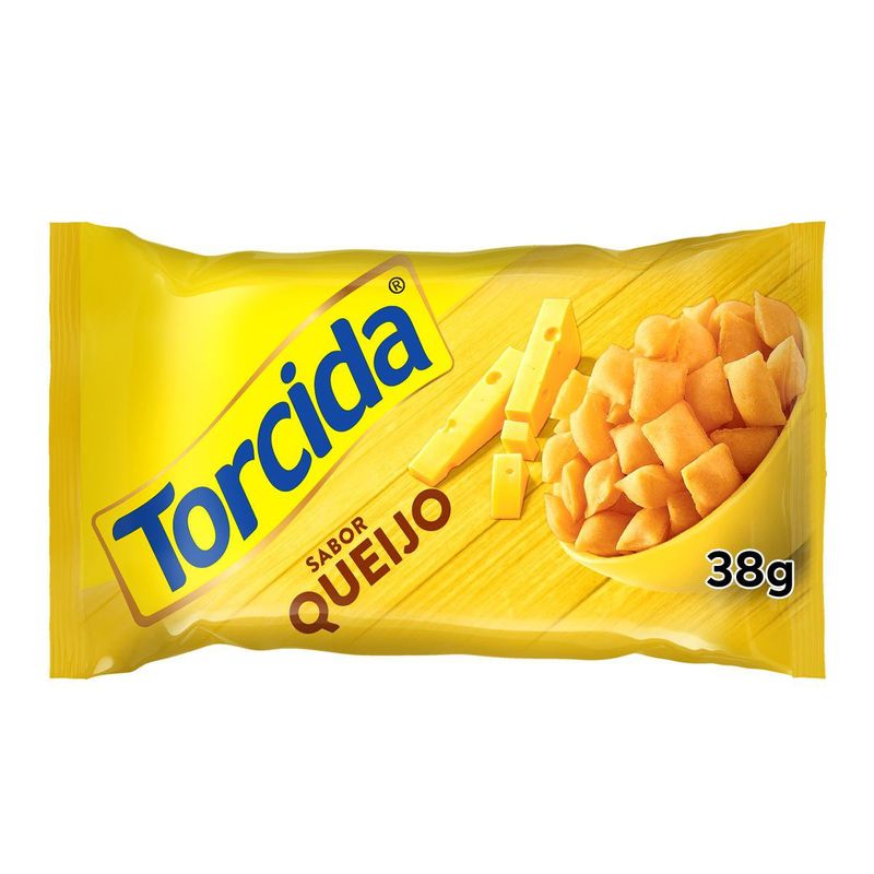 Salgadinho de Trigo Torcida Queijo Pacote 38g, Salgadinhos