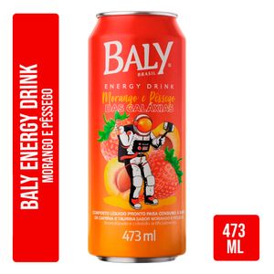 Energético Baly Morango e Pêssego Lata 473ml