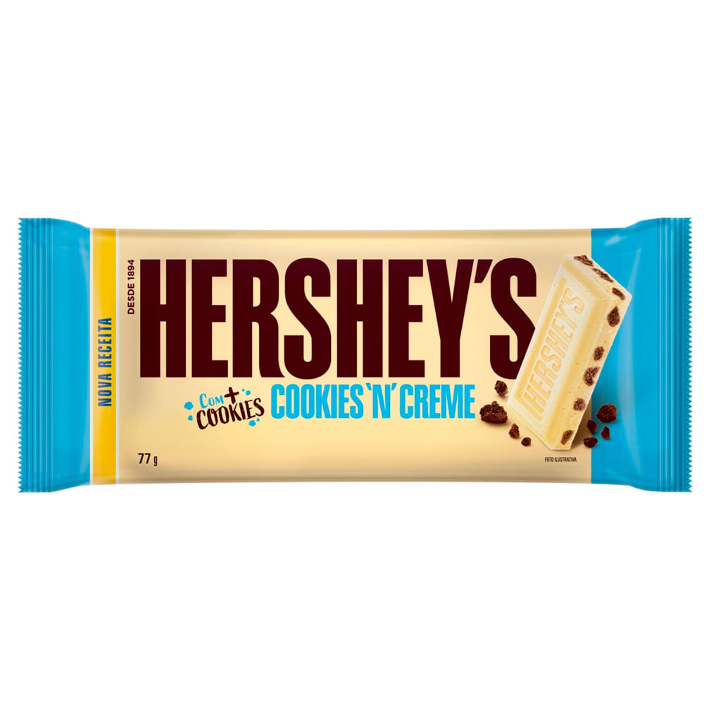Chocolate em Barra Hersheys Branco Cookies n Creme 77g | Bretas ...