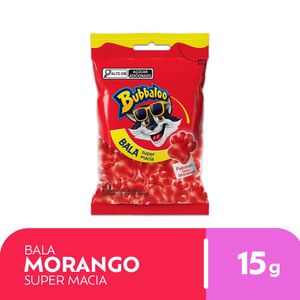 Bala Bubbaloo Patinhas Morango Pacote 15g