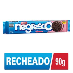 Biscoito Recheado Negresco Chocolate Recheio Morango 90g
