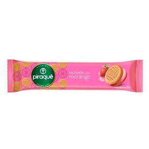 Biscoito Recheado Piraquê Morango Pacote 76g