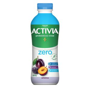 Leite Fermentado Desnatado Zero Lactose Activia Ameixa 800g