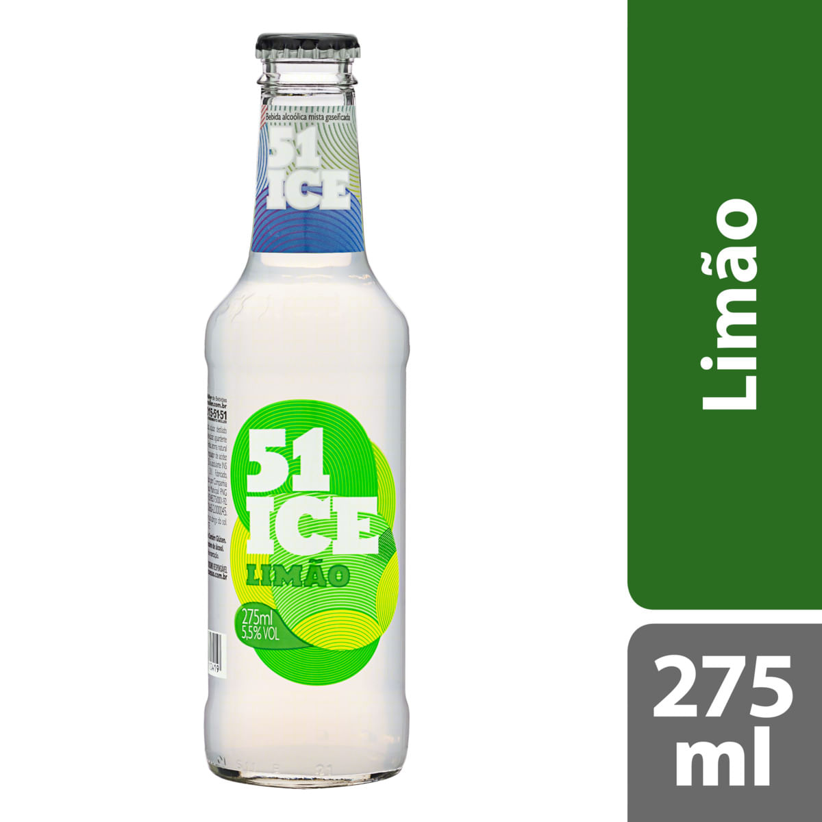Bebida Mista Alcoólica Gaseificada 51 Ice Limão Long Neck 275ml