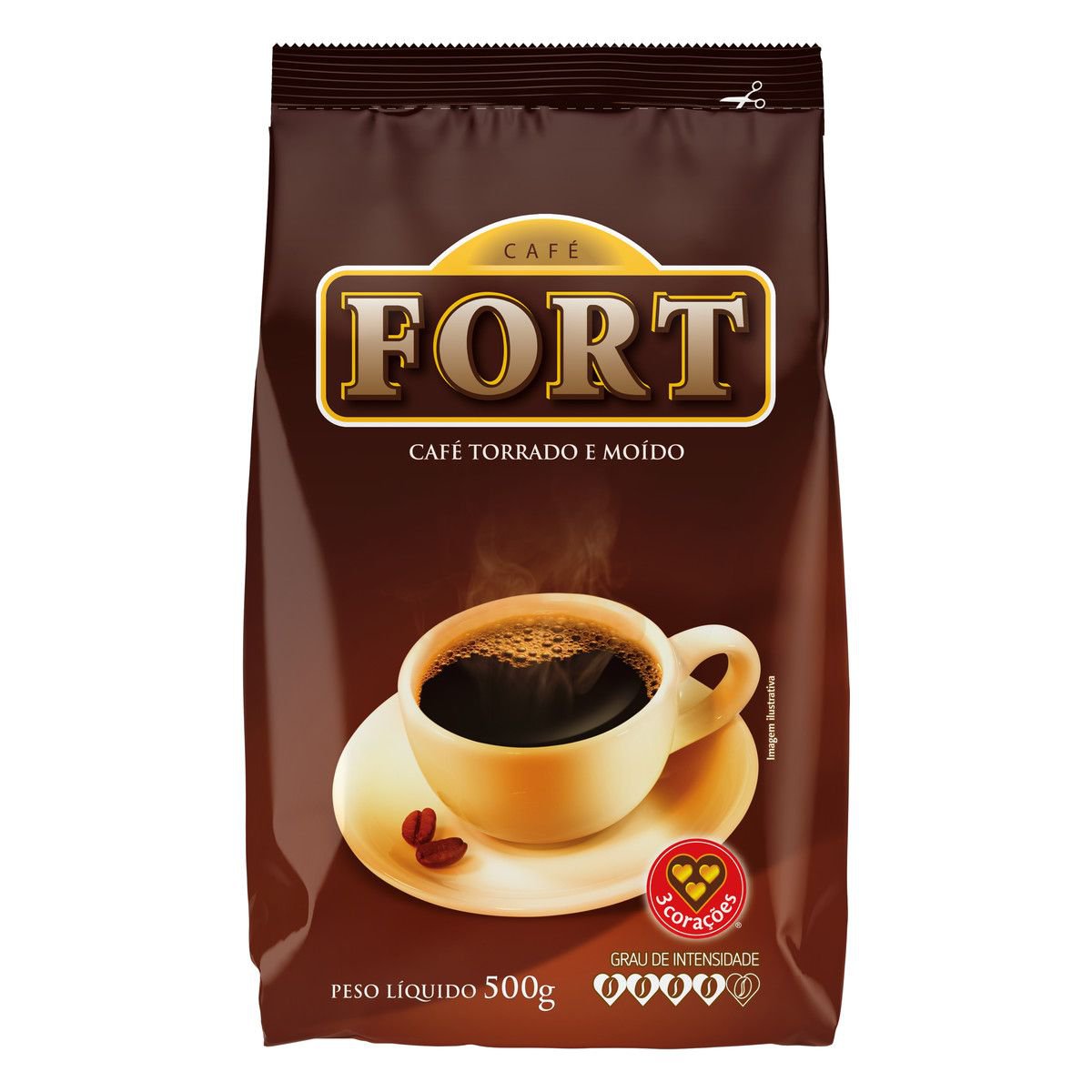 Café em Pó Fort Moído Pacote 500g | Bretas Supermercado