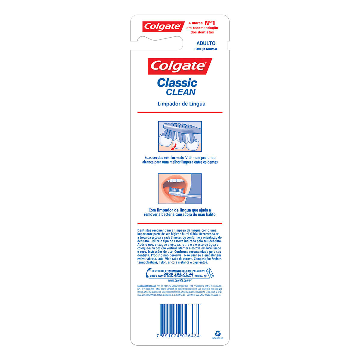 Escova de Dente Colgate Classic Clean com 3 Unidades | Bretas Supermercado