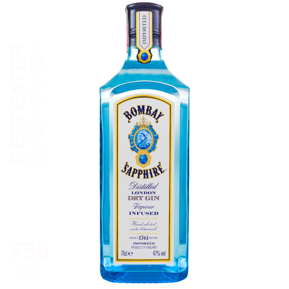 Gin Bombay Sapphire London Dry Garrafa 750ml | Bretas Supermercado