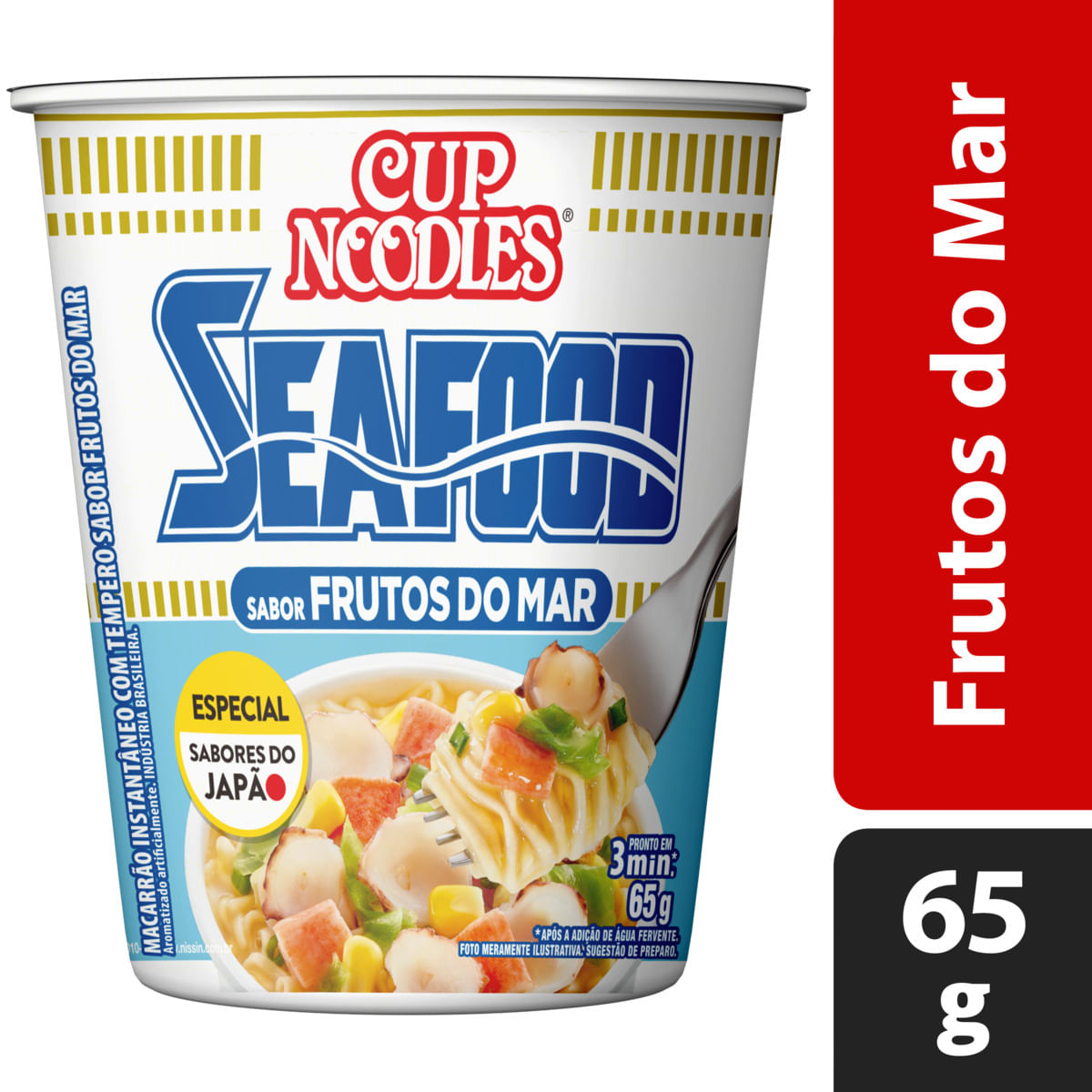 Macarrão Instantâneo Cup Noodles Nissin Frutos do Mar Copo 65g