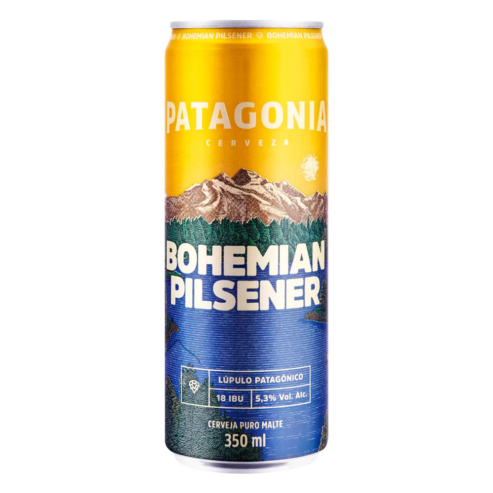 Cerveja Patagônia Bohemian Pilsener Puro Malte Lata 350ml Especiais