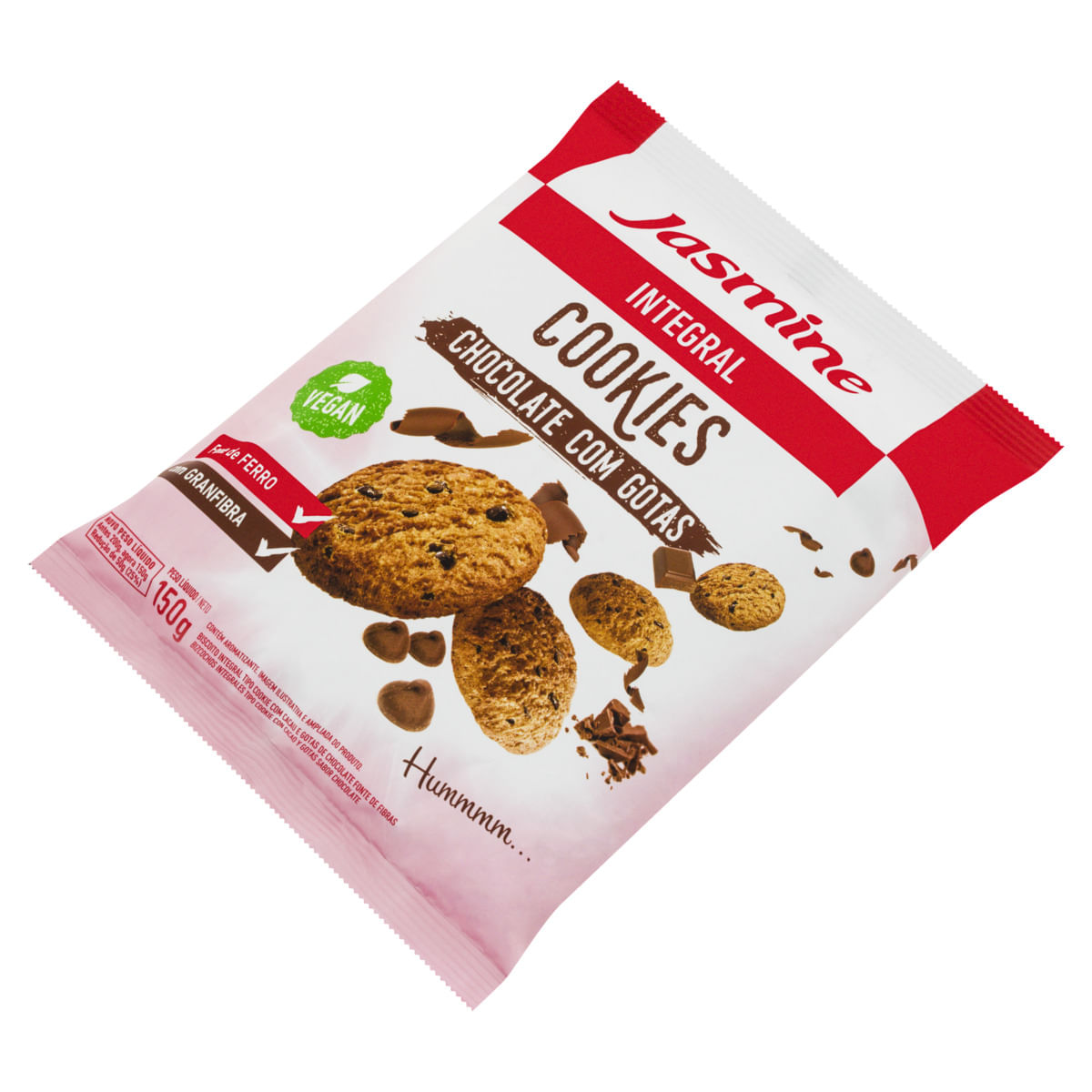 Biscoito Cookies Integral Jasmine Vegano Chocolate 120g | Bretas
