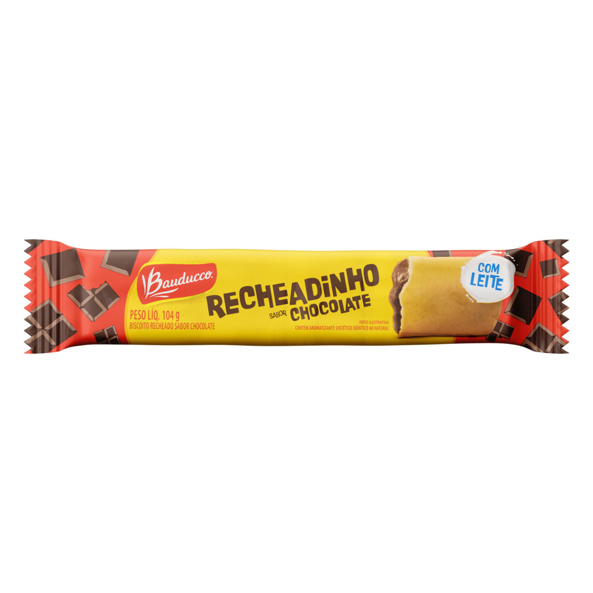 Biscoito Recheadinho Sabor Brigadeiro BAUDUCCO Pacote 104g