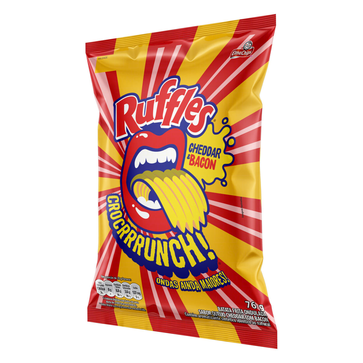 Batata Frita Elma Chips Ruffles Ondulada Queijo Cheddar 76g | Bretas ...