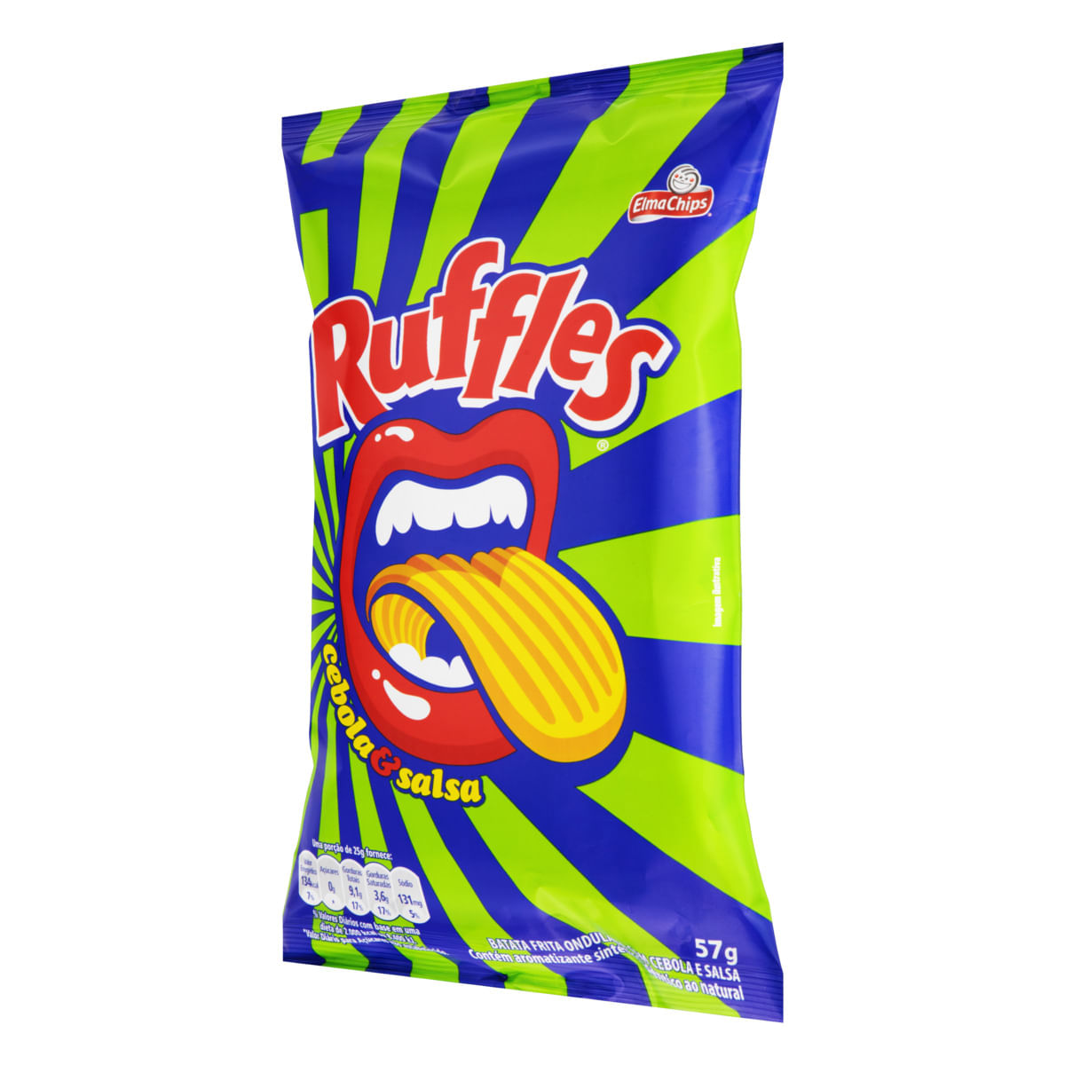 Batata Frita Ondulada Cebola e Salsa Elma Chips Ruffles Pacote 57g ...