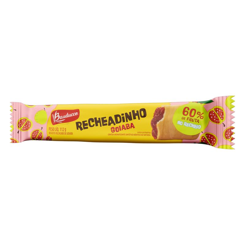 Biscoito Bauducco Recheadinho Goiaba 112g, Biscoito Doce