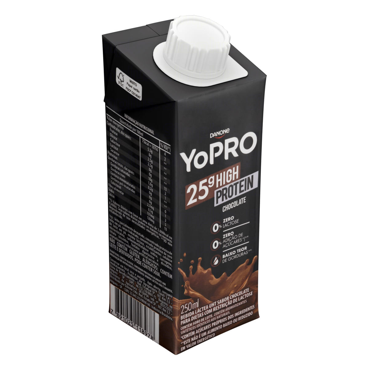 Bebida Láctea Uht Yopro 25g High Protein Chocolate Zero Lactose s