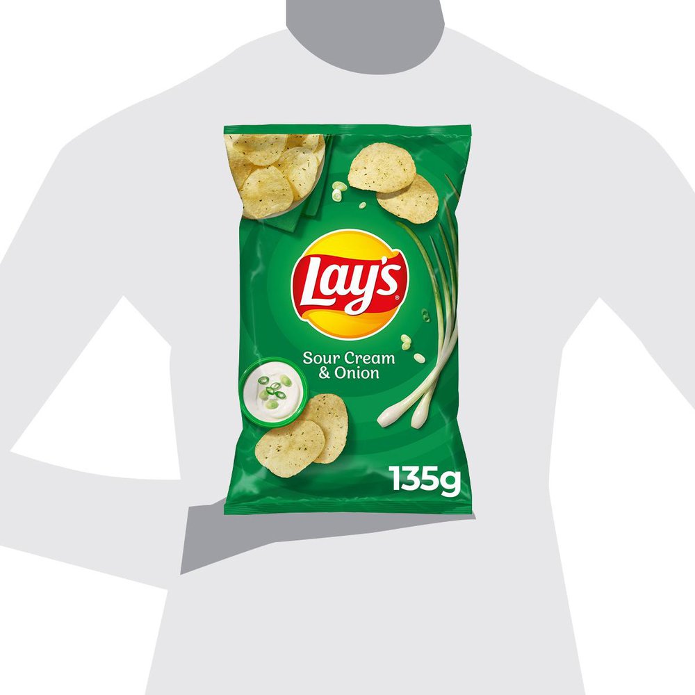 Batata Frita Lisa Lays Sour Cream Creme de Cebola 135g | Bretas