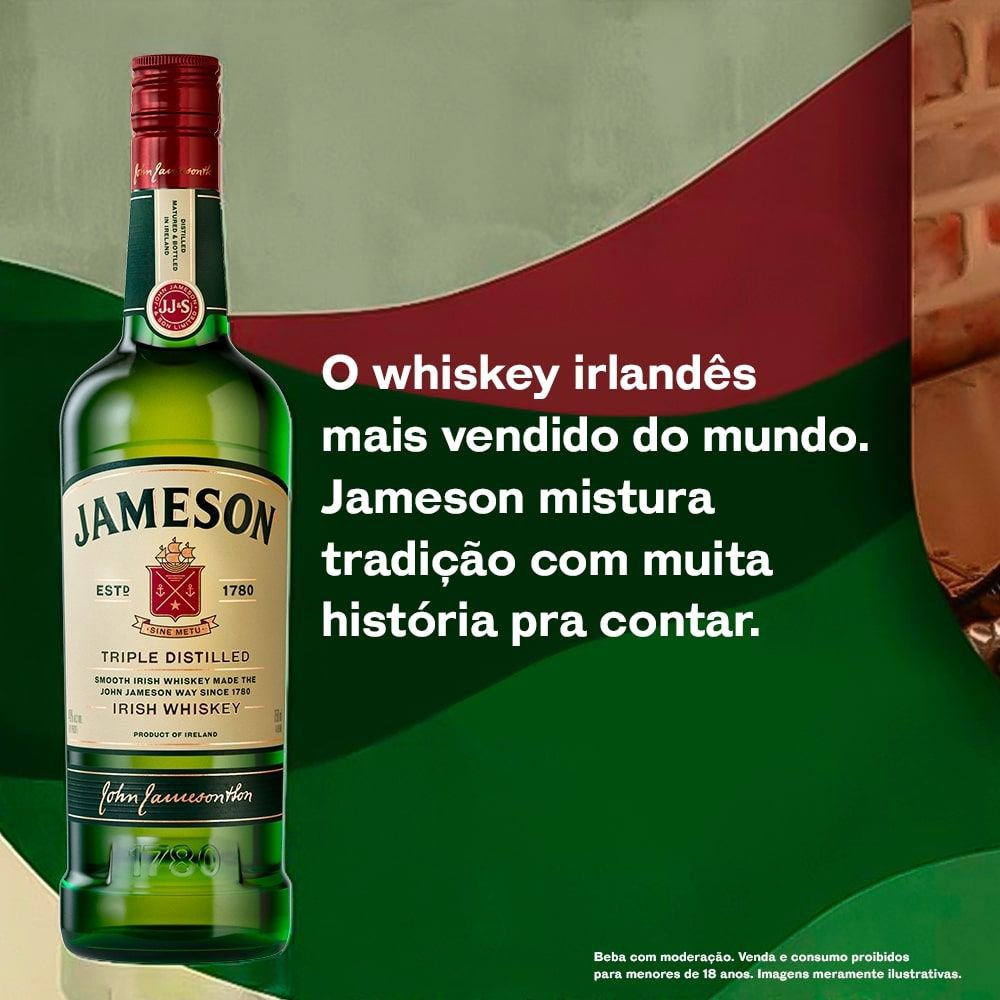 Whiskey Jameson Irlandês 750ml | Bretas Supermercado