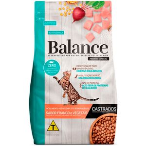 Alimento p/ Gatos Balance Adultos Castrados Frango e Vegetais Pouch 2,7Kg