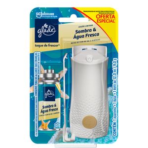 Aparelho e Odorizador de Ambiente Glade Toque de Frescor Sombra & Água Fresca 12ml Edição Limitada