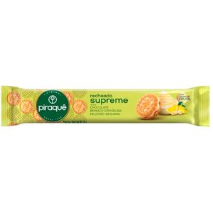 Biscoito Recheado Piraquê Supreme Chocolate Branco c/ Geleia de Limão 80g