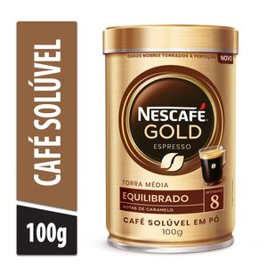 Café Solúvel Nescafé Gold Espresso Intensidade 8 Lata 100g