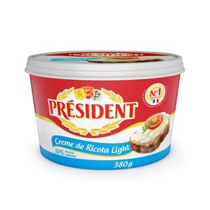 Creme de Queijo Ricota Président Light Pote 380g