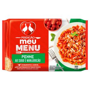 Penne Perdigão Meu Menu ao Molho Sugo e Manjericão c/ Queijo Parmesão Ralado Congelado 300g