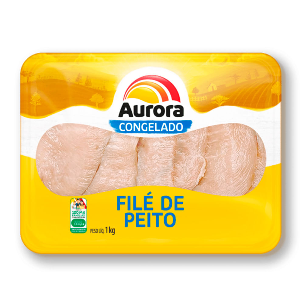 FILE PEITO DE FRANGO AURORA CONGELADO BD 1KG