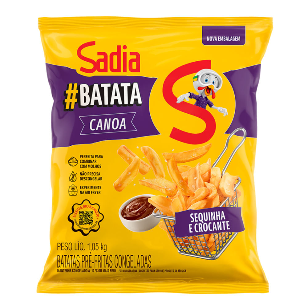 Batata Canoa Sadia Pré-Frita Congelada 1,05kg