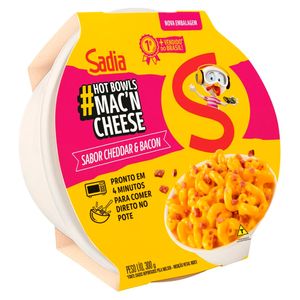 Macn Cheese Cheddar & Bacon Sadia Pote 300g