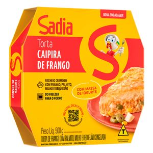 Torta Sadia Integral Massa Frango Congelada 500g