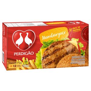Hambúrguer de Frango e Bovina Perdigão Caixa 672g c/ 12 Unid