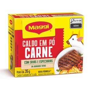 Caldo em Pó Maggi Carne Caixa 35g com 5 Unidades
