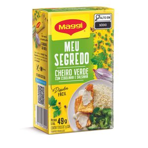 Tempero Granulado Maggi Meu Segredo Cheiro Verde Caixa 49g com 7 Unidades