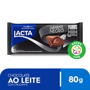 Chocolate Lacta ao Leite Diamante Negro 80g