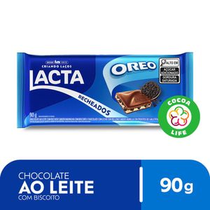 Chocolate Lacta ao Leite Com Recheio De Oreo 90g