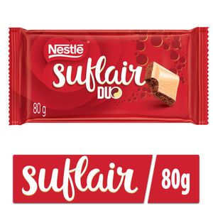 Chocolate Nestlé Suflair Duo ao Leite e Branco Aerado 80g